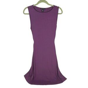 Eileen Fisher Sleeveless Dress Purple Jersey-Knit Sz. S